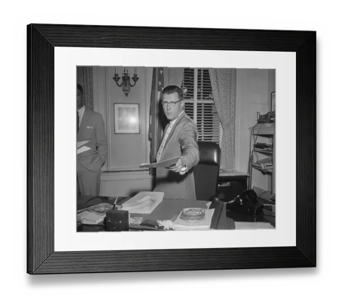 Framed Print : Press Secretary James C. Hagerty in His Office Framed Print : Press Secretary James C. Hagerty in His Office