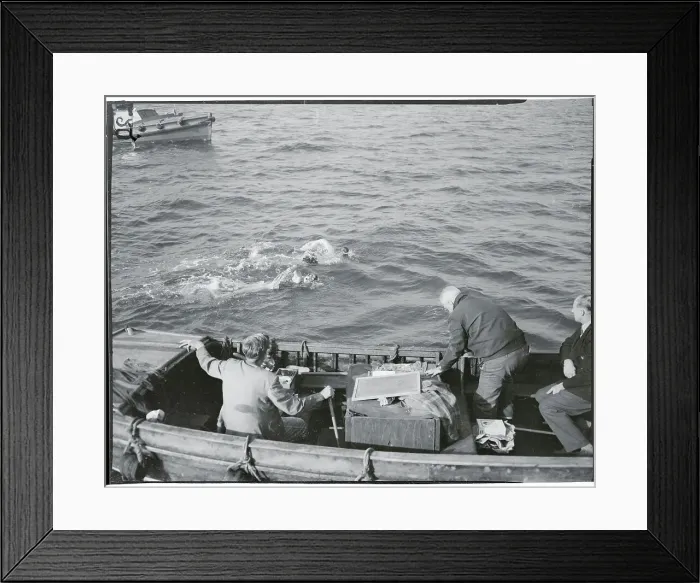 Framed Print : Mrilyn Bell Swimming the English Channel Framed Print : Mrilyn Bell Swimming the English Channel