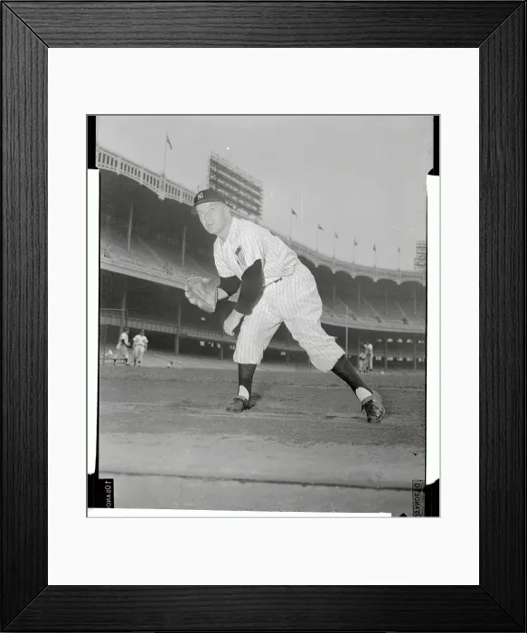 Framed Print : Portrait of Ed Lopat Throwing Ball Framed Print : Portrait of Ed Lopat Throwing Ball