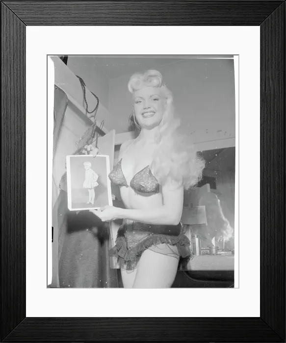 Framed Print : Shirley Jean Holding a Photograph Framed Print : Shirley Jean Holding a Photograph