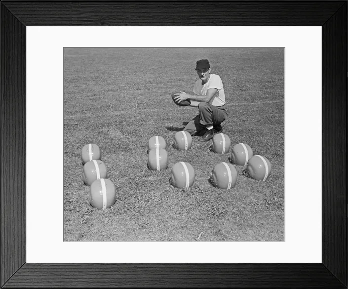 Framed Print : Paul Brown Crouching Framed Print : Paul Brown Crouching