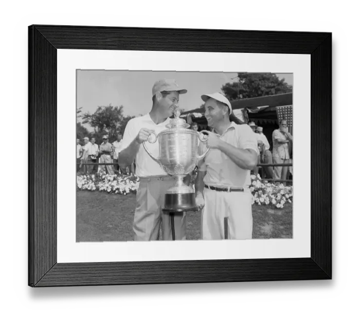 Framed Print : Cary Middlecoff and Doug Ford Holding a Trophy Framed Print : Cary Middlecoff and Doug Ford Holding a Trophy