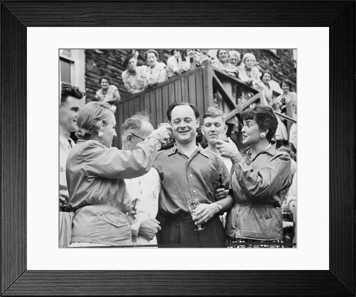 Framed Print : Family Toasting Donald Campbell Framed Print : Family Toasting Donald Campbell