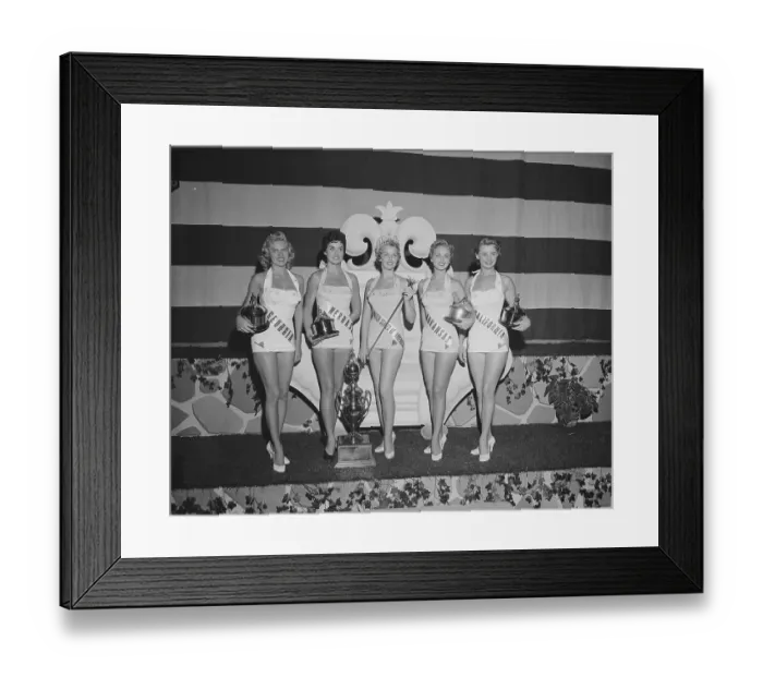 Framed Print : Miss United States Winner and Finalists Framed Print : Miss United States Winner and Finalists