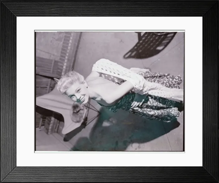 Framed Print : Young Betsy Palmer Posing on Patio Framed Print : Young Betsy Palmer Posing on Patio