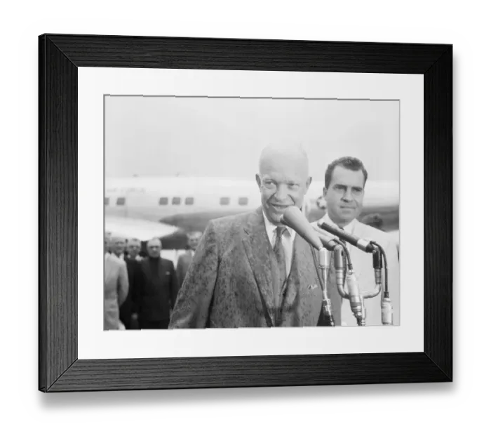 Framed Print : President Eisenhower Giving a Speech Framed Print : President Eisenhower Giving a Speech
