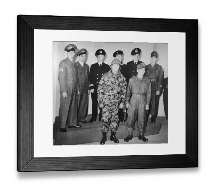 Framed Print : Men Modelling German Military Uniforms Framed Print : Men Modelling German Military Uniforms