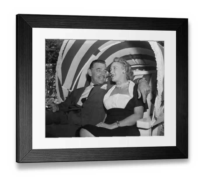 Framed Print : Clark Gable and Wife Lounging Together Framed Print : Clark Gable and Wife Lounging Together