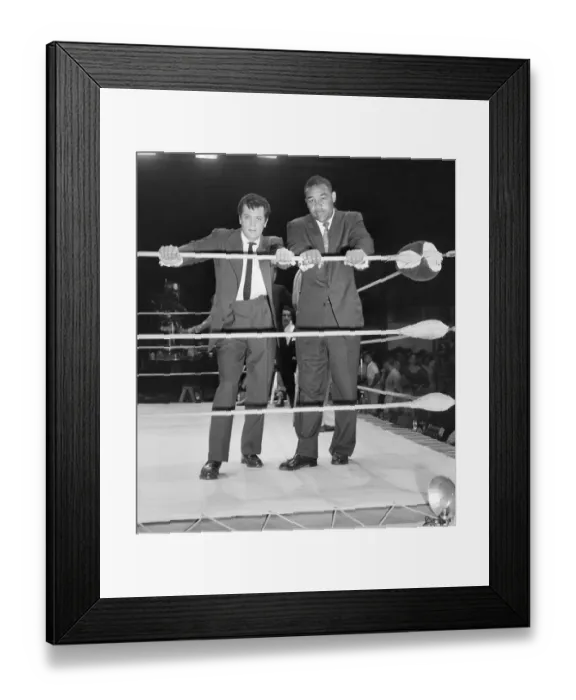 Framed Print : Tony Curtis and Joe Louis in the ring Framed Print : Tony Curtis and Joe Louis in the ring