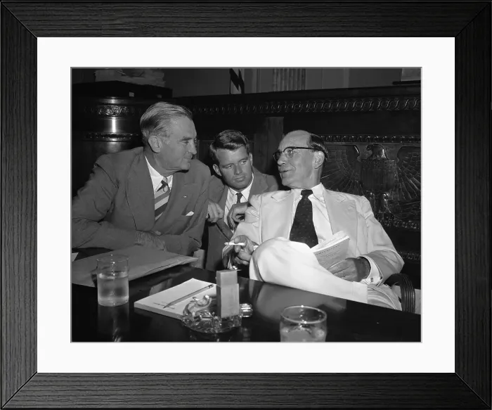 Framed Print : John McClellan with Robert Kennedy and Stuart Symington Framed Print : John McClellan with Robert Kennedy and Stuart Symington