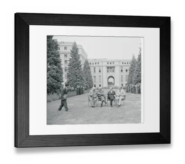 Framed Print : President Eisenhower Speaking with Nikolai Bulganin Framed Print : President Eisenhower Speaking with Nikolai Bulganin
