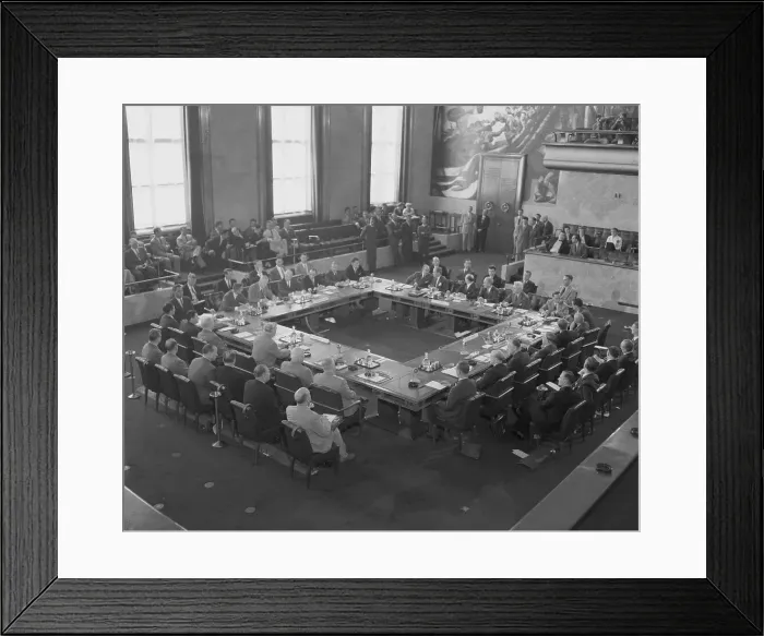 Framed Print : The Big Four Conference in Session Framed Print : The Big Four Conference in Session