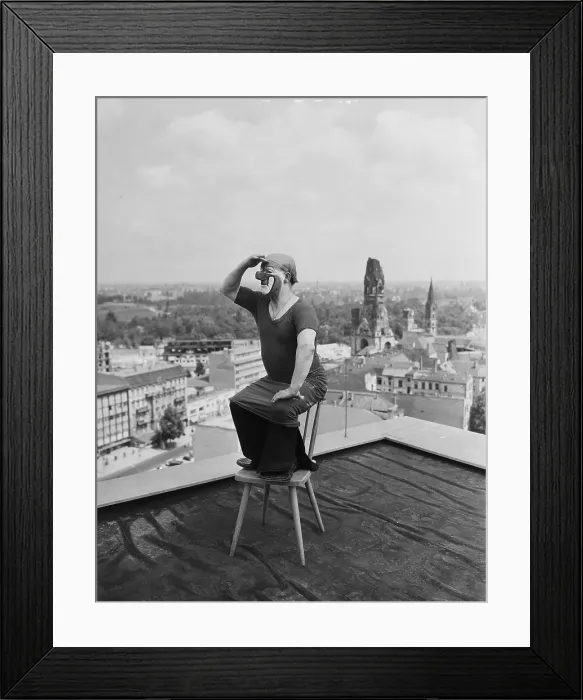 Framed Print : Charlie Rivel Performing on a Rooftop Framed Print : Charlie Rivel Performing on a Rooftop