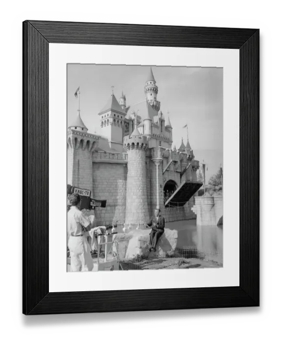 Framed Print : Walt Disney Announcing Disneyland's Opening
