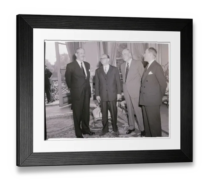 Framed Print : Edgar Faure Meeting with Foreign Ministers Framed Print : Edgar Faure Meeting with Foreign Ministers