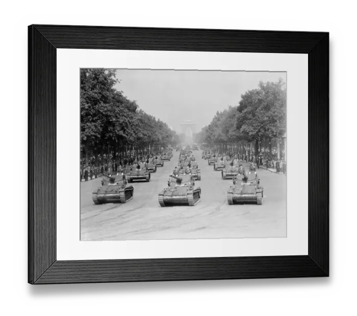 Framed Print : Tanks Moving Through Street Framed Print : Tanks Moving Through Street