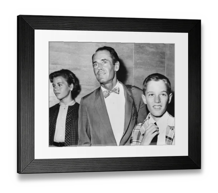 Framed Print : Henry Fonda with Children Jane and Peter, 1955 Framed Print : Henry Fonda with Children Jane and Peter, 1955