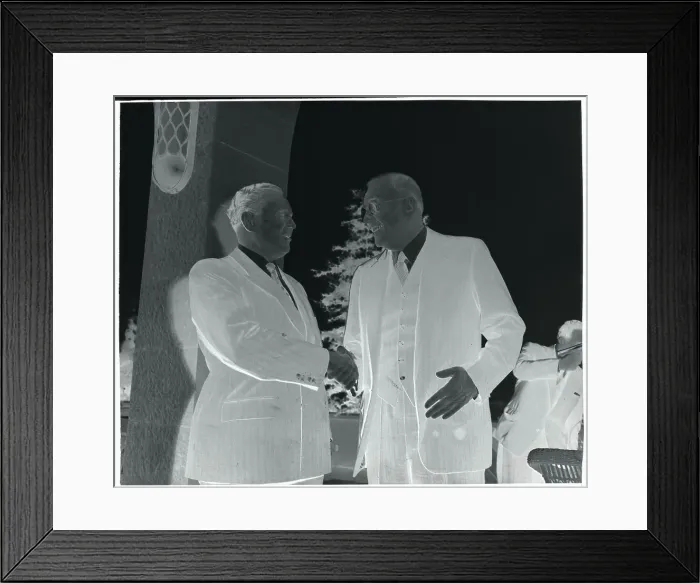 Framed Print : John Foster Dulles Being Greeted by Josip Broz