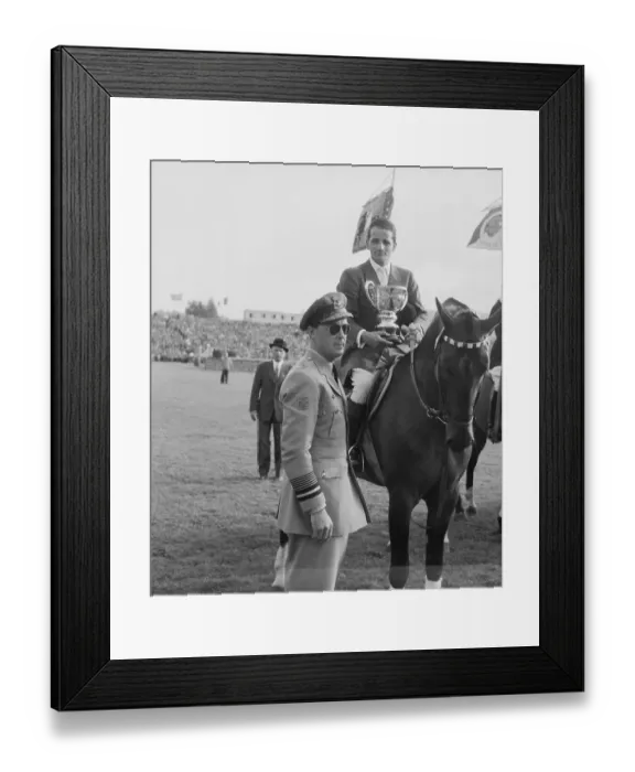 Framed Print : Prince Bernhard Presenting Trophy to H.G. Winkler Framed Print : Prince Bernhard Presenting Trophy to H.G. Winkler