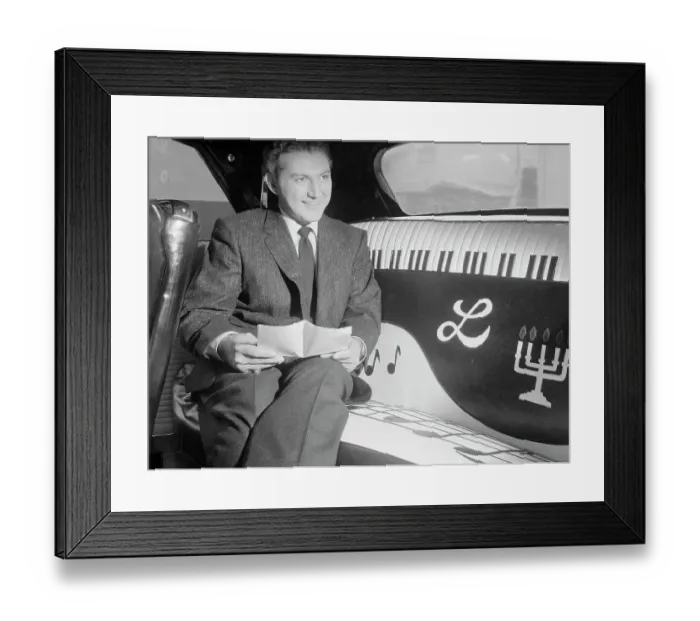Framed Print : Pianist Liberace Inside His Car Framed Print : Pianist Liberace Inside His Car