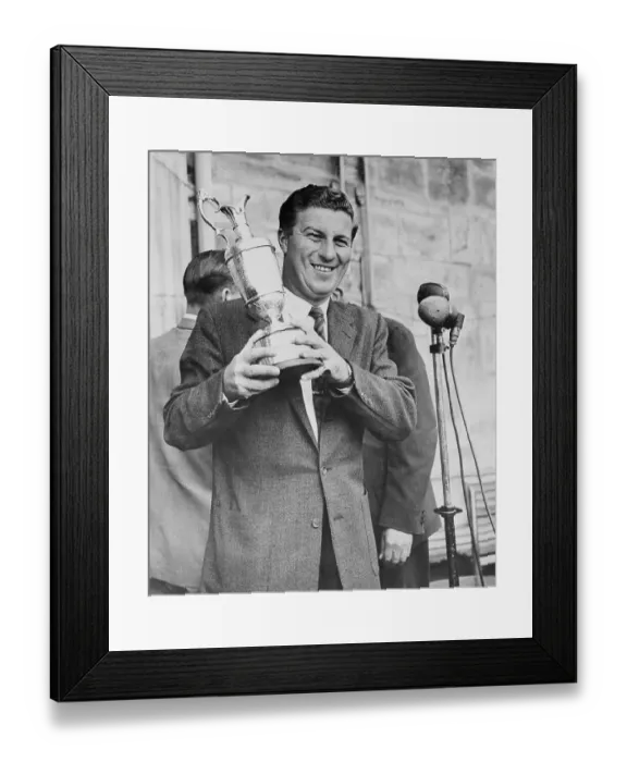 Framed Print : Peter Thomson Holding Trophy Framed Print : Peter Thomson Holding Trophy