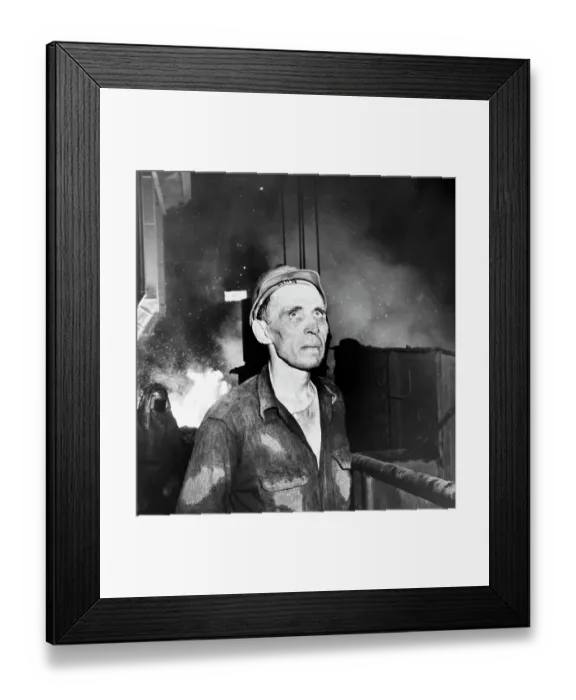 Framed Print : John Rutledge Operating Hearth Furnace Framed Print : John Rutledge Operating Hearth Furnace