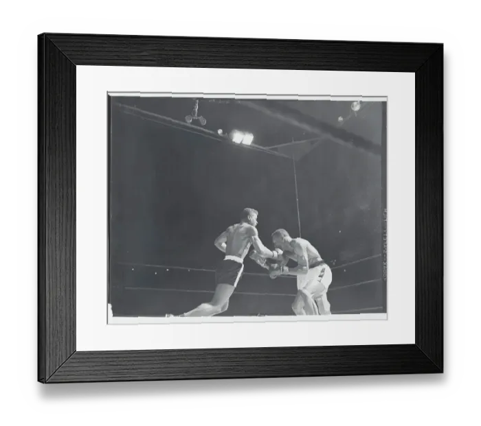 Framed Print : Floyd Patterson Boxing Against Archie McBride Framed Print : Floyd Patterson Boxing Against Archie McBride