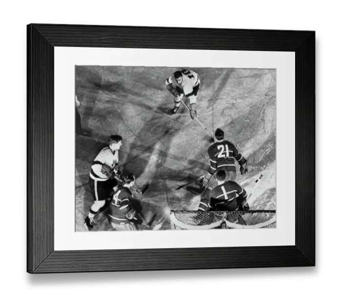 Framed Print : Bernie Geoffrion Scores A Goal Framed Print : Bernie Geoffrion Scores A Goal
