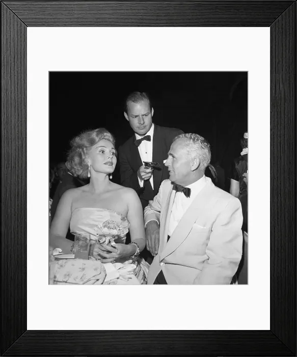 Framed Print : Zsa Zsa Gabor with John Lindsay and Hal Hayes Framed Print : Zsa Zsa Gabor with John Lindsay and Hal Hayes