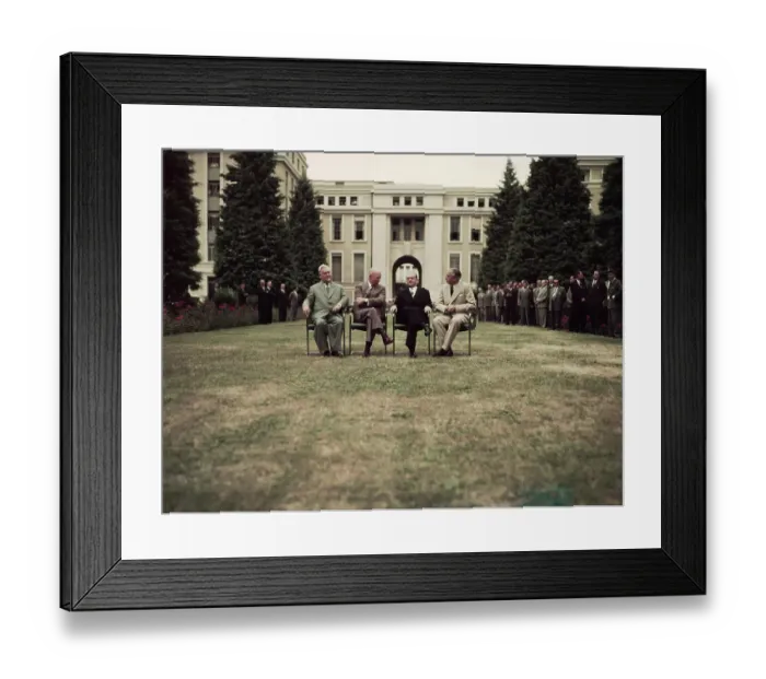 Framed Print : Dwight Eisenhower Sitting at Big Four Summit Framed Print : Dwight Eisenhower Sitting at Big Four Summit
