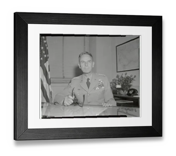 Framed Print : General Maxwell Taylor Sitting at Desk Framed Print : General Maxwell Taylor Sitting at Desk