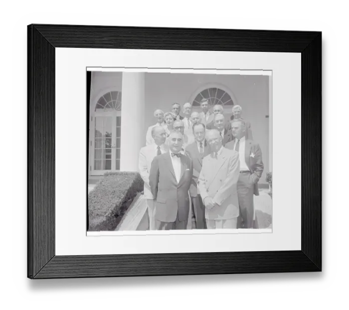 Framed Print : President Eisenhower Posing with Colleagues