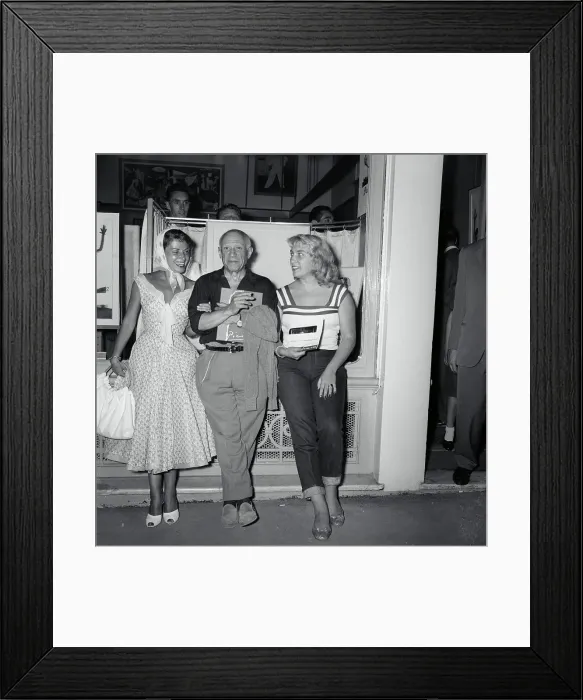 Framed Print : Pablo Picasso with Daughter and Colleague