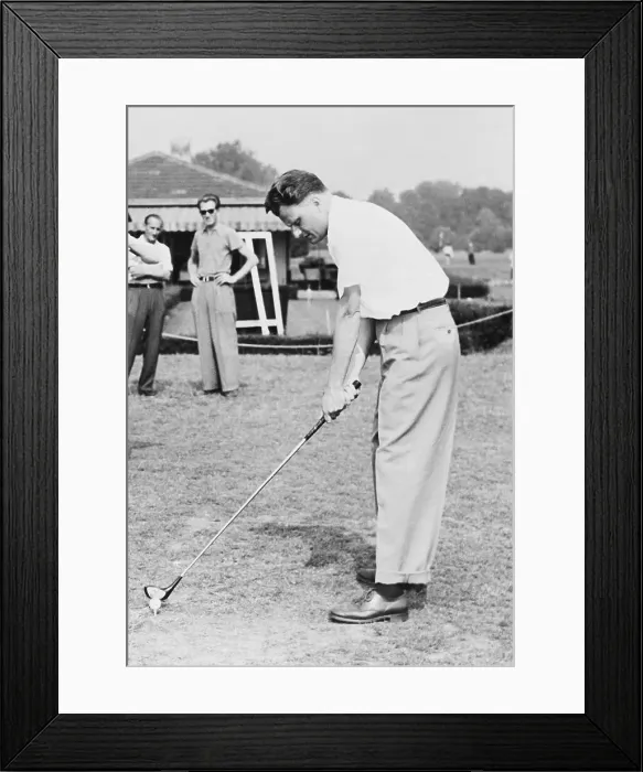 Framed Print : Evangelist Billy Graham Teeing Off Framed Print : Evangelist Billy Graham Teeing Off