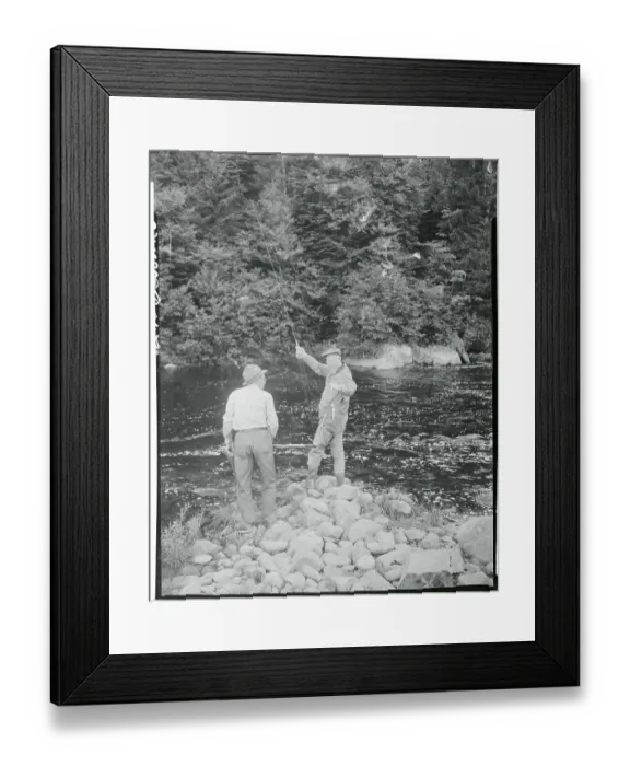 Framed Print : Dwight Eisenhower Holding Fish Framed Print : Dwight Eisenhower Holding Fish