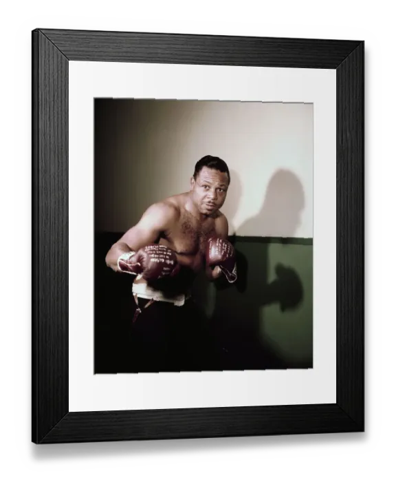 Framed Print : Portrait of Archie Moore Boxing