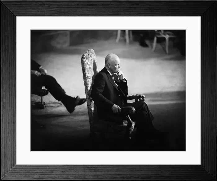 Framed Print : Dwight Eisenhower Thinking in a Chair Framed Print : Dwight Eisenhower Thinking in a Chair