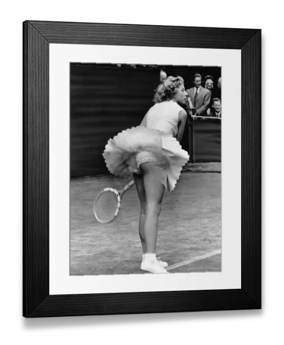Framed Print : Lea Percioli In Brief Tennis Attire Framed Print : Lea Percioli In Brief Tennis Attire