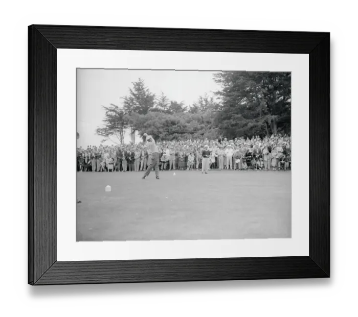 Framed Print : Jack Fleck Teeing Off Framed Print : Jack Fleck Teeing Off