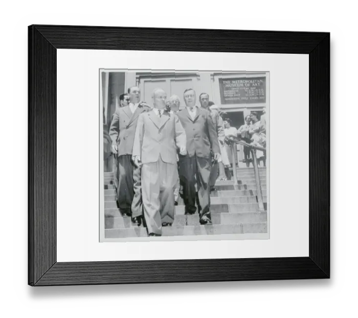 Framed Print : Soviet Leaders Exiting Metropolitan Museum