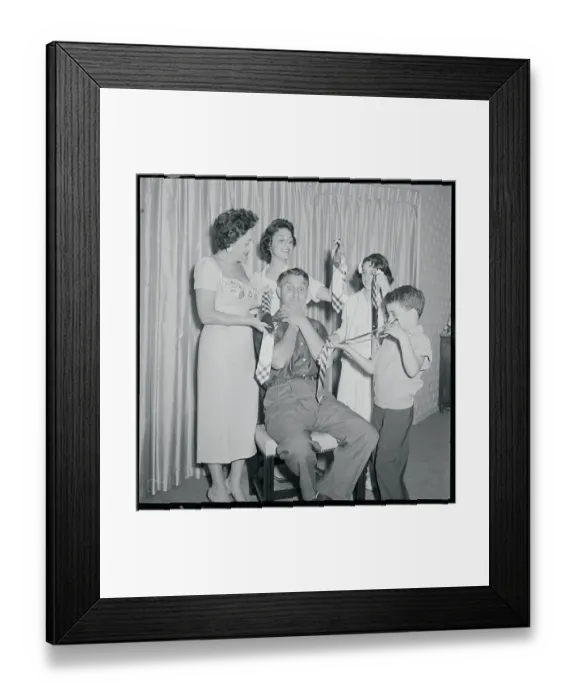 Framed Print : Danny Thomas and Children Choosing Neck Tie Framed Print : Danny Thomas and Children Choosing Neck Tie