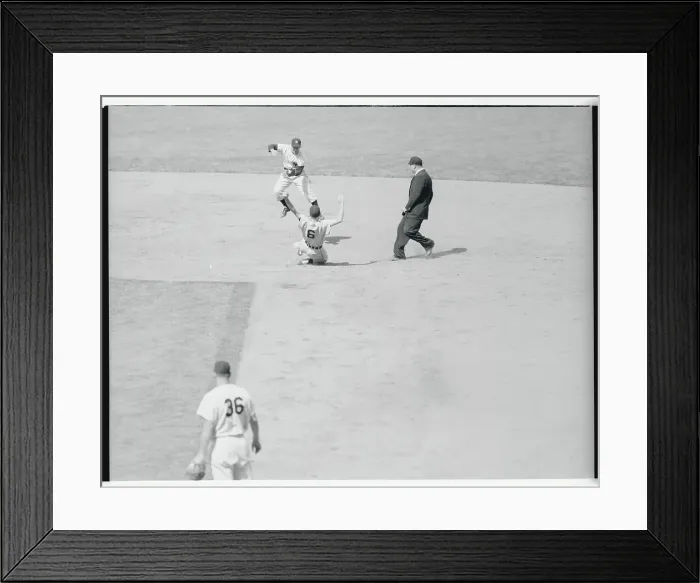 Framed Print : Al Kaline Stealing a Base Framed Print : Al Kaline Stealing a Base