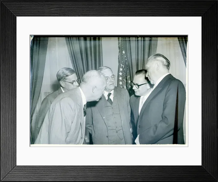Framed Print : US and German Delegates Meeting Together Framed Print : US and German Delegates Meeting Together