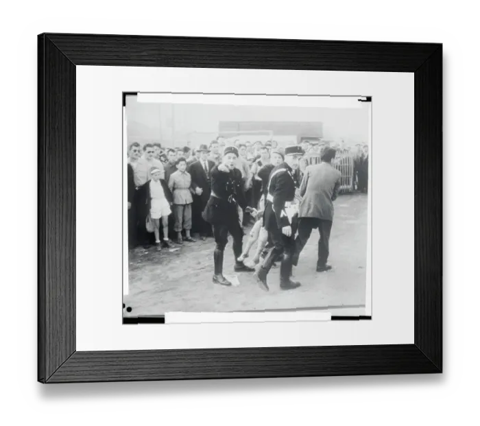 Framed Print : Police Carrying Crash Victim Framed Print : Police Carrying Crash Victim