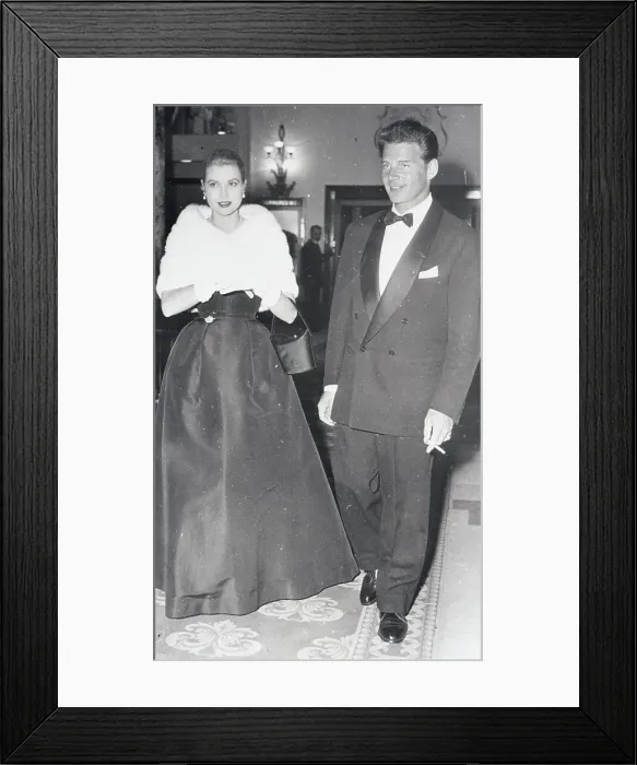 Framed Print : Grace Kelly And Date At Cannes Festival Framed Print : Grace Kelly And Date At Cannes Festival