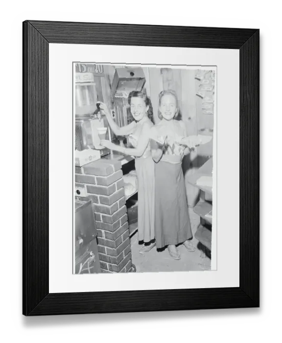 Framed Print : Siamese Sisters Working at Bar Framed Print : Siamese Sisters Working at Bar