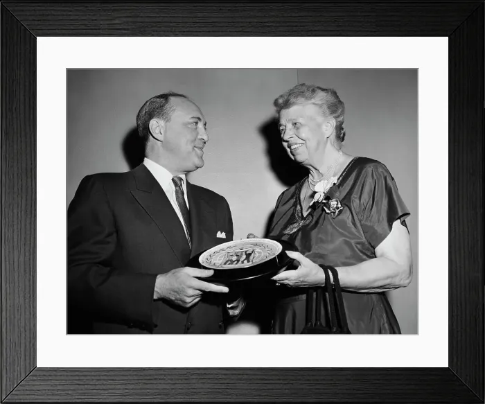 Framed Print : Eleanor Roosevelt And Ernest Gross Framed Print : Eleanor Roosevelt And Ernest Gross