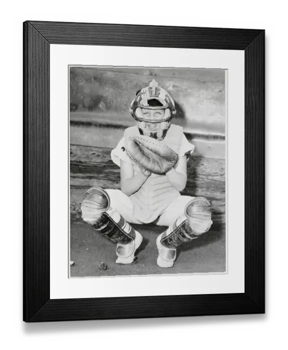 Framed Print : Sal Morini in Baseball Uniform Framed Print : Sal Morini in Baseball Uniform