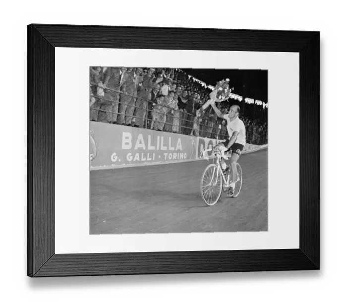 Framed Print : Fiorenzo Magni Riding with Bouquet of Flowers Framed Print : Fiorenzo Magni Riding with Bouquet of Flowers