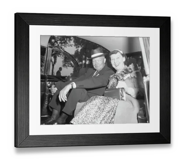 Framed Print : Dwight and Mamie Eisenhower Departing West Point